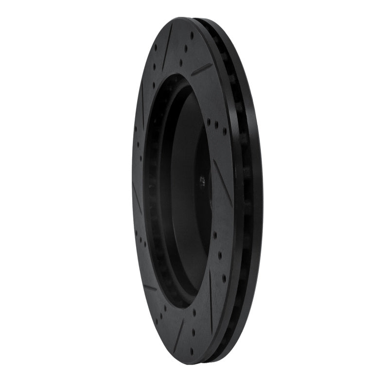 R1 15-21 Mercedes-Benz S550 Rear Right Drilled & Slotted Black Brake Rotor