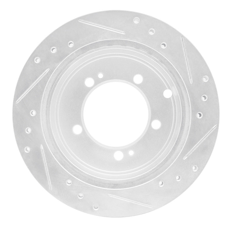 R1 91-99 Dodge STEALTH Rear Right Drilled & Slotted Silver Brake Rotor