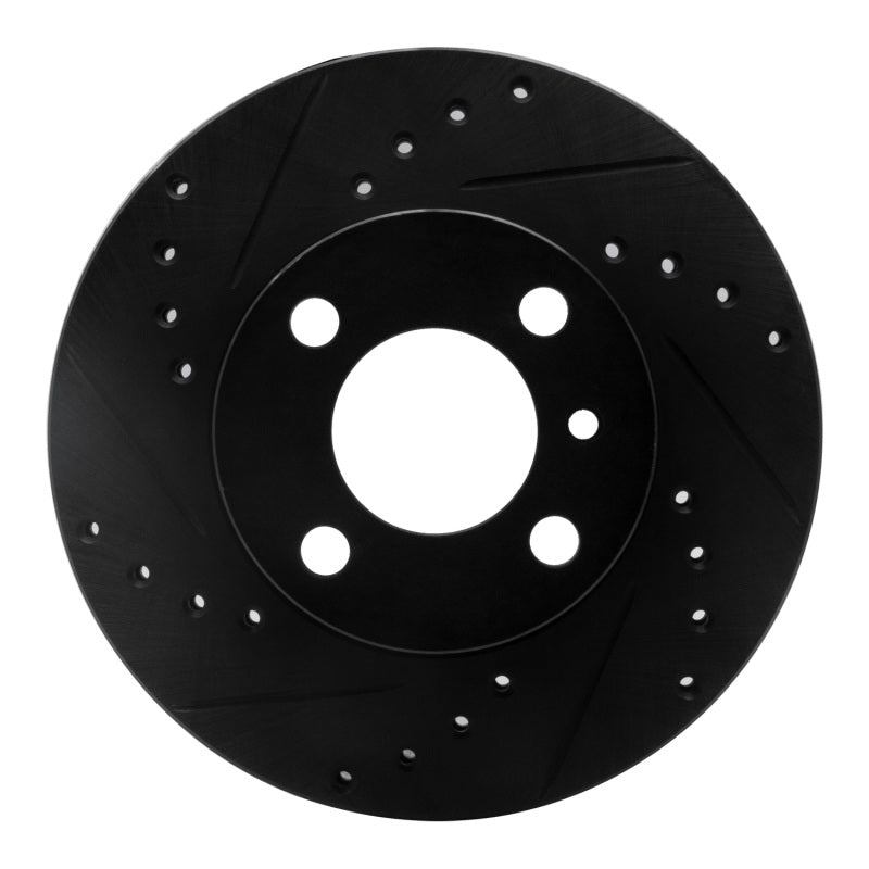 R1 76-77 BMW 320I (USA/Canada) Front Left Drilled & Slotted Black Brake Rotor