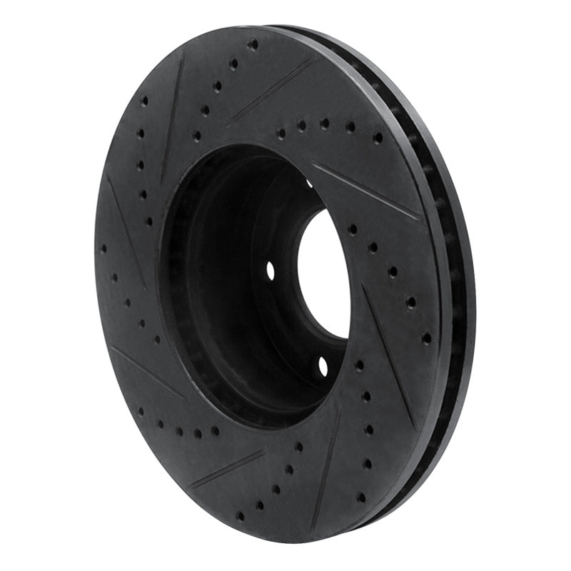 R1 08-18 Mercedes-Benz G500 (USA/Canada) Front Right Drilled & Slotted Black Brake Rotor