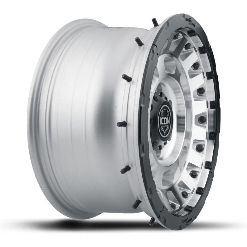 ICON Hammer Pro 17x8.5 / 6x5.5 / 25mm / 5.75in BS - Silver Machined