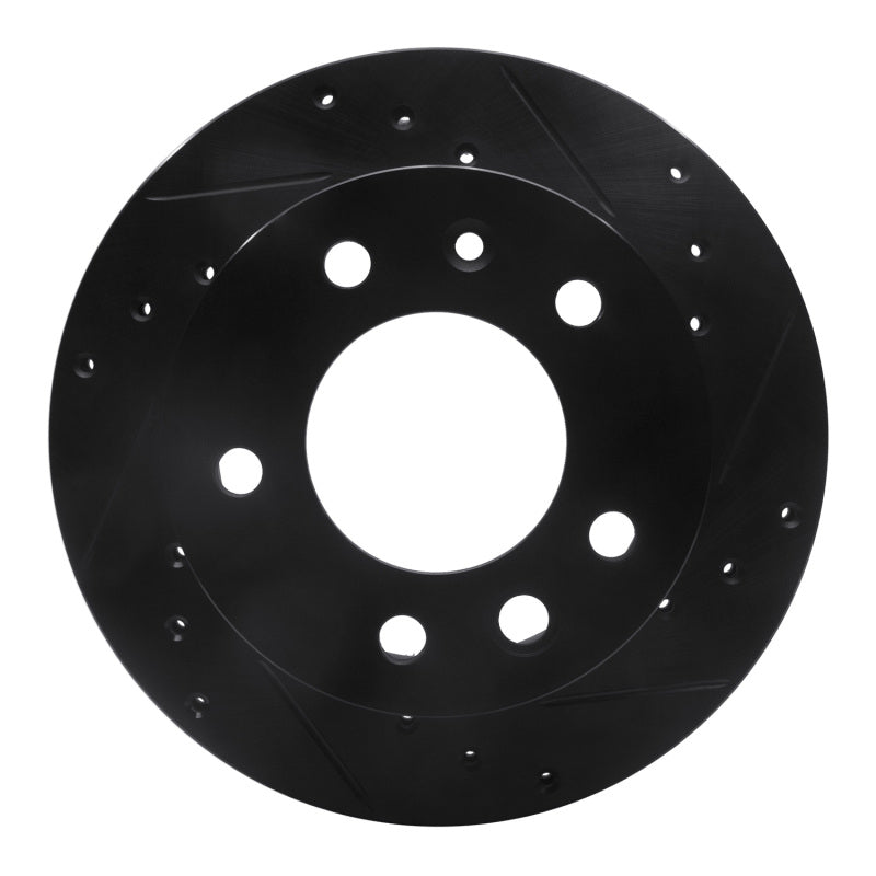 R1 02-06 Dodge Sprinter 2500 Front Right Drilled & Slotted Black Brake Rotor
