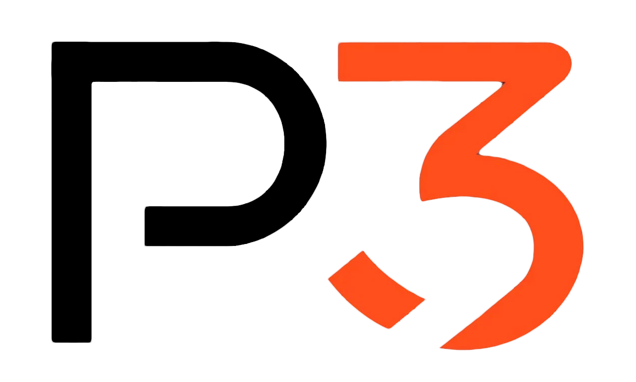 P3 Gauges logo for light backgrounds